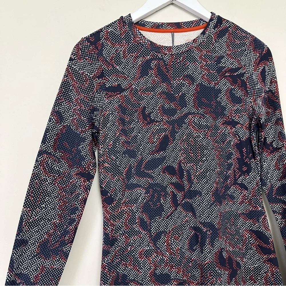 Tory Burch Dahlia Pima Cotton Floral Long Sleeve Dress